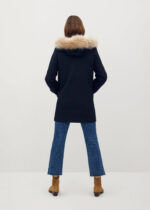 Faux Fur Black Hooded Coat