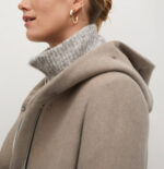 Faux Fur Coffee Hooded Coat