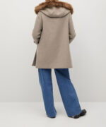 Faux Fur Coffee Hooded Coat