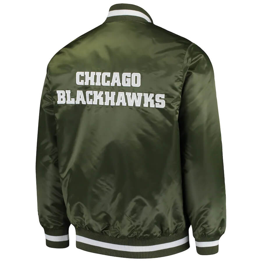 Starter Bomber Chicago Blackhawks 80’s Satin Jacket