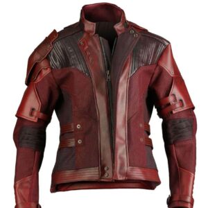 Maroon Star Lord Leather Jacket