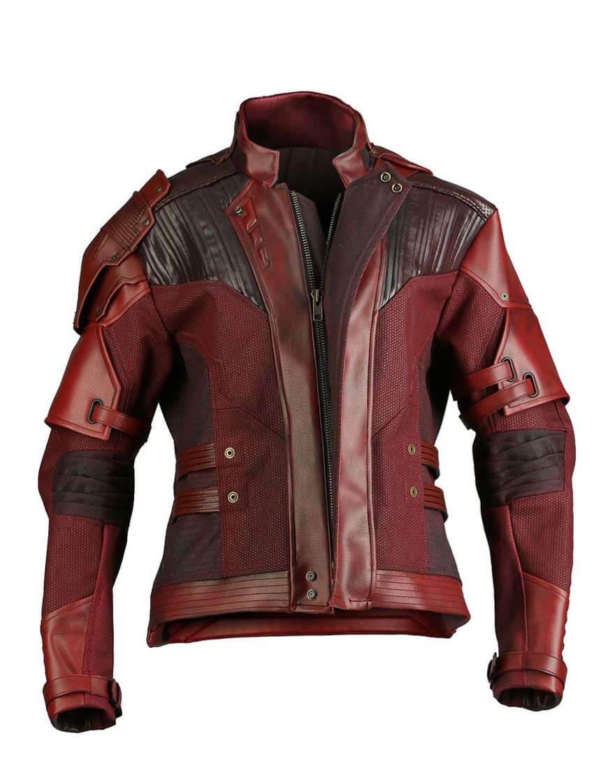 Maroon Star Lord Leather Jacket