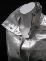 Metallic Silver Leather Vintage 1960s Jacket