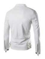 Moto White Leather Jacket