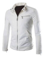 Moto White Leather Jacket