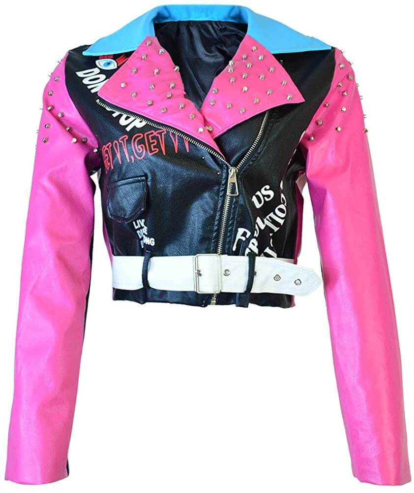 Zipper Short Biker Leather Jacket