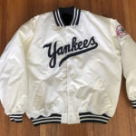 NEW YORK YANKEES ROSES SATIN JACKET (WHITE)