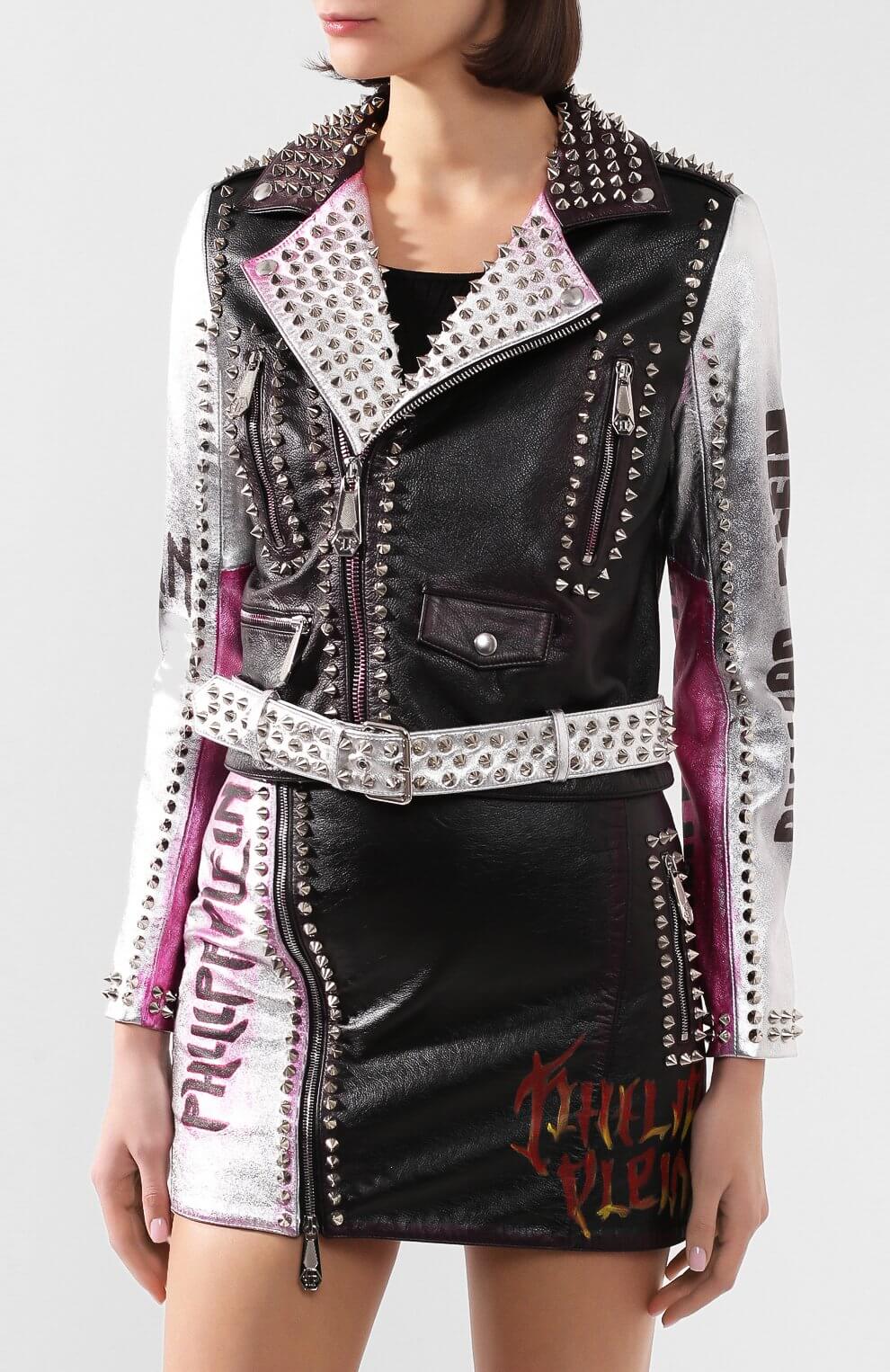 Philipp Plein Studded Quilted Bomber Jacket
