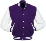 Purple Varsity Letterman Baseball Jacket
