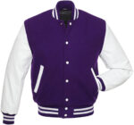 Purple Varsity Letterman Baseball Jacket