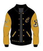 Custom Design Yellow and Black Varsity Jacket