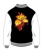 Custom Design Black & White Varsity Bomber Jacket