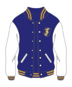 Custom Blue and White Varsity Men Jacket