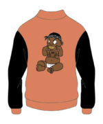 Custom Design Orange and Black Varsity Jacket