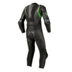 Black and Green Motorcycle Racing Sports Leather Suit