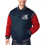 Chicago White Sox Navy&Red Varsity Satin Jacket