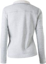 Grey Wool White Fur Women's Zip Up Jacket