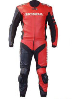 Honda Red and Black Motorcycle Racing Leather Suit