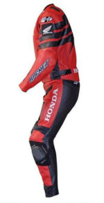 Honda Red and Black Motorcycle Racing Leather Suit