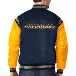 Navy&Gold Nashville Predators Satin Varsity Jacket