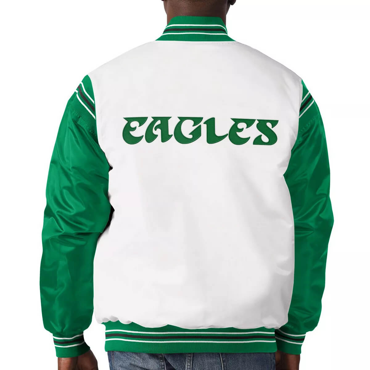 Philadelphia Eagles Historic Logo Renegade Satin Varsity Jacket - Maker of  Jacket