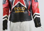 Polo Ralph Lauren Red Black Patchwork Leather Jacket