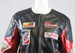 Polo Ralph Lauren Red Black Patchwork Leather Jacket