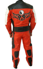 Red Motorcycle Racing Sports Leather Suit