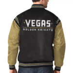Vegas Golden Knights Satin Black and Gold Varsity Jacket