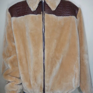 Crocodile and Sheared Beaver Fur Jacket