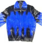 Full Mink Blue and Black Fur Jacket