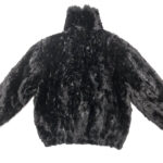 Jet Black Mink Fur Bomber Jacket