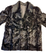 Men's Black Fur Bomber Pea Coat