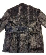 Men's Black Fur Bomber Pea Coat