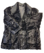 Men's Black Fur Bomber Pea Coat