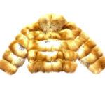 Men's Cognac Spliced Fox Fur Coat
