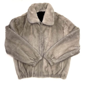 Men's Grey Full Mink Fur Jacket