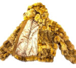 Men's Honey Comb Hooded Fox Fur Coat