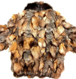 Natural Arctic Mink Fur Fox Fur Collar Jacket