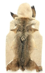 Natural Plush Fox Tail Shearling Vest