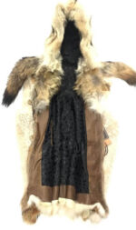 Natural Plush Fox Tail Shearling Vest