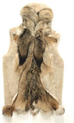 Natural Plush Fox Tail Shearling Vest