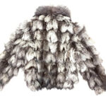 Silver Full Sable Bomber Fur Jacket