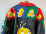 Vintage 90s Tweety Bird Looney Tunes Leather Jacket