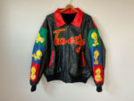 Vintage 90s Tweety Bird Looney Tunes Leather Jacket