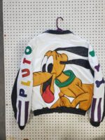 Vintage Disney Pluto Cartoon Leather Jacket
