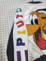 Vintage Disney Pluto Cartoon Leather Jacket