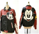 Vintage Mickey Mouse Bomber Leather Jacket