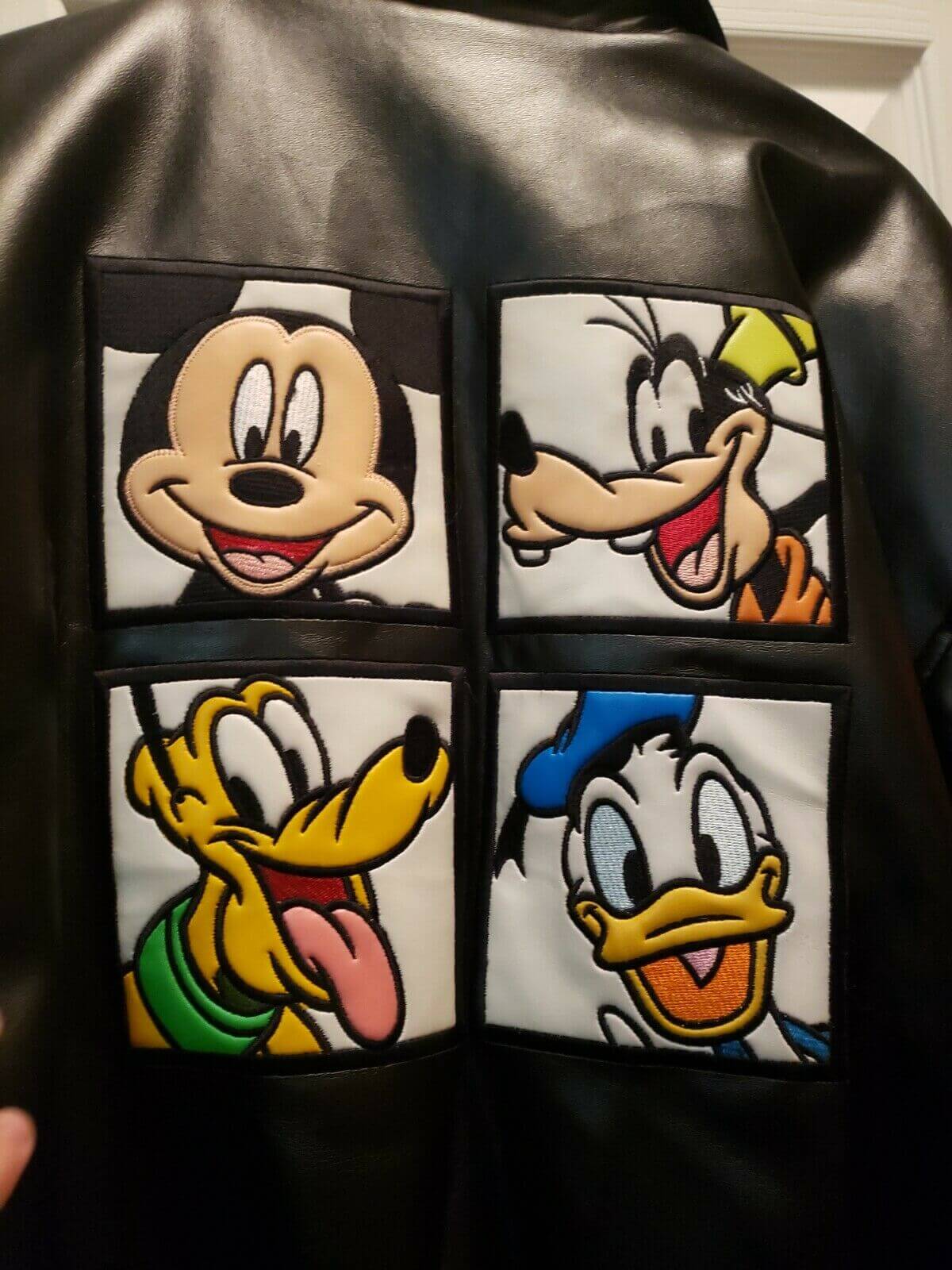 Vintage Walt Disney Mickey Goofy Donald Leather Jacket - Maker of