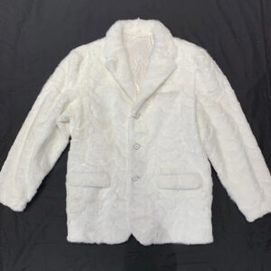 White Diamond Cut Mink Car Coat